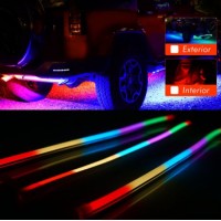 31.5inch/80cm Color Chasing LED Evenglow Flexible Strip Lights for Cars Boats Truck Offroads RV Bus