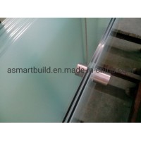 Frosted Laminated Glass Doors with Smooth Polished Edges for Hotel Bathroom Glass Doors