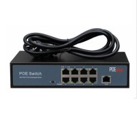 8 Port Poe Switch with 1 Data Uplink Port Internal Power Small Housing Desktop Switch