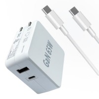 GaN Technology Dual Ports 65W QC3.0 Pd Fast Charging Laptop Charger for MacBook PRO Air Charger