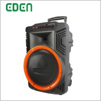 Plastic Single 15inch Portable Wireless Professional Rechargeable Multimedia DJ Karaoke Sound Box Tr