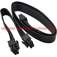 Replacement for ATX CPU 8 Pin Male to Dual Pcie 2X 8 Pin (6+2) Male Power Adapter Cable
