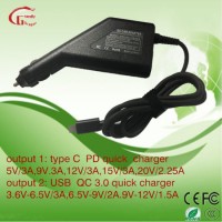 45W QC3.0 Car DC Adapter Pd Quick Charger Power Supply