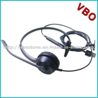 Call Center USB Headset Monaural with 360 Degree Rotated Noise Cancelling Mic Boom