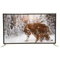 Super Big Size Tempered Glass and Aluminium Alloy Frame 75 Inch UHD LED TV with WiFi Function and An