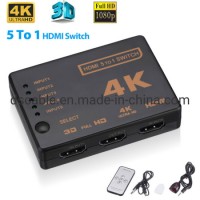 5 to 1 HDMI Splitter Selector Switch Full HD 1080P 3D RF 2K 4K IR Remote Hub