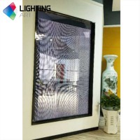 RGB Window Wall Curtain Showcase Transparent Glass LED Display