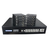 4K 8X8 Hdbaset HDMI 2.0 Matrix Extender 70m  IR  TCP/IP  Poe