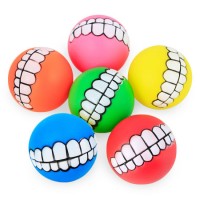 Wholesale Pet Vinyl Vocal Colorful Toothed Ball Toys