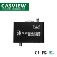 Tvi/Ahd/Cvi to CVBS/ VGA/ HDMI Converter Support 1080P Input/Output 500m CCTV HD Video Converter wit