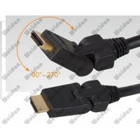 V2.0  Extra HD Rotary Plug 180 Degree HDMI Cable