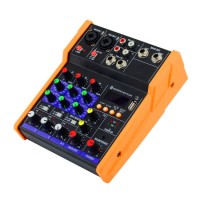 CSL USB Mini Audio Mixer for DJ Music with Sound Card and 5V Power Supply