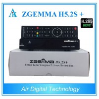 Official Hardwares&Softwares Zgemma H5.2s Plus Multi-Stream Combo Receiver Hevc/H. 265 DVB-S2+DVB-S2