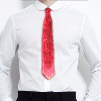 LED Necktie 7 Colors Flashing Light up Tie  USB Rechargeable Wireless Glowing Luminous LED Neck Tie