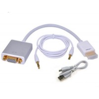 HDMI to VGA Cable Converter with Audio Alum Shell