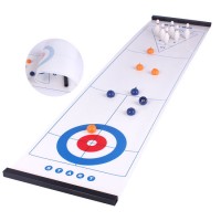 New Design Patented Rolling Desktop Multi Game 3 in 1 Curling Shuffleboard Bowling Table Game with M