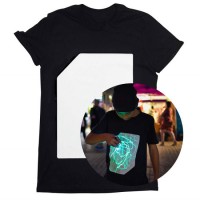 Lasheen Illuminated Apparel Interactive Glow in The Dark T-Shirt LED Fun for Birthday Parties & Fest