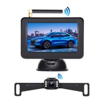 License Plate Rear Backup Night Vision Camera Monitor Wireless System