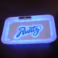 New Cookies Glow Light Tray Rechargeable Tobacco Rolling Tray Multi Colored Runty LED Rolling Tray