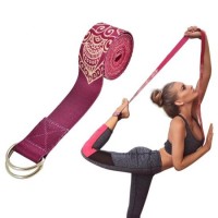 New Arrival--Yoga Fitness--Custom Printed Polyester Yoga Stretching Strap Belt