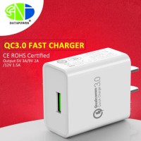 CE/FCC/RoHS/CQC Certified 9V 2A QC 3.0 Battery Quick Charger USB Mobile Phone Chargers