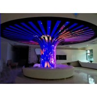 Creative Special Shape Curved Ceiling Cylinder LED Display Screen