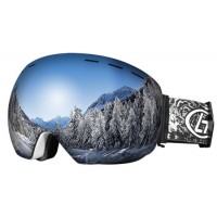 Fashion Polarized Skiing Goggles with Elastic Band Lens Removable