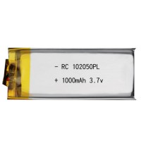 High Quality Rechargeable Lipo Battery 102050 Lithium Polymer Battery 3.7V 1000mAh Lipo Battery