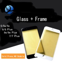 3 in 1 Cold Press Front Screen Outer Glass with Frame Oca for iPhone 7 6 6s Plus Screen Replacement