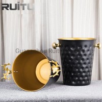 Hotel Party 5L Stainless Steel Gold Handles Disco Barware Set with Wine Champagne Chiller Bottle Coo
