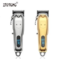 New Professional All Metal Electric Barber Hair Trimmer Cordless Rechargeable LCD Hair Clipper Manuf