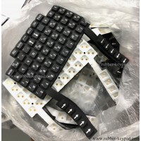 Laser Engraved Silicone Rubber Keyboard with PU Coated for LED Backlight