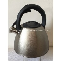 Home Appliance for 3.0L Stainless Steel Whistling Kettle in Color Coating Comfortable Handles