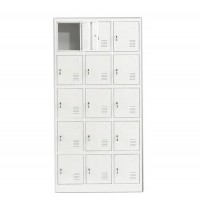 School Dressing Room 15 Doors Steel Storage Cabinet Metal Locker