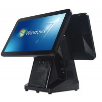 Retail Supermarket Restaurant Dual Touch Screen All in One Table POS