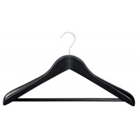Black Wooden Coat Hanger in 4.5cm Thickness