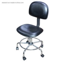 PU Foam Black High Back Adjustable Antistatic Cleanroom ESD Chair with Wheels Casters Castors Foot G