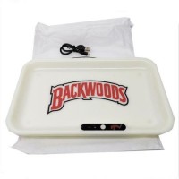 Cookies Backwoods Logo Rolling Tray Weed Glowing Smoking Trays Hookah Wax Glowtray