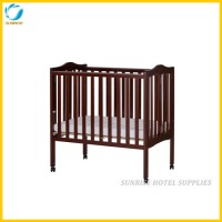 Hotel Foldable Baby Crib with Soft Mattress