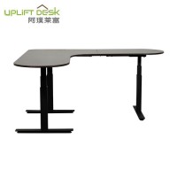 L Shape Electric Adjustabel Height Standing Desk  Corner Standing Desk