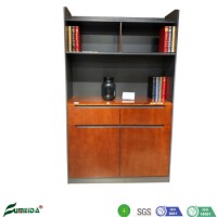 2 Doors Office File Cabinet Living Room Wood Classical Book Case