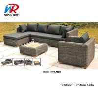 Outdoor Garden Furniture Patio Aluminum Frame Leisure Sofa Set