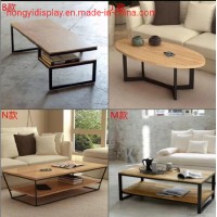 Classic Wooden Tea Table with Glass on Top  Coffee Table