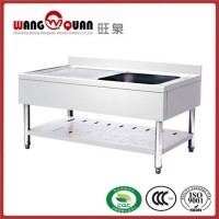 Stainless Steel Compartment Pot Sink with Left Drainboard