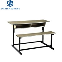New Design School/Meetingroom Furniture Metal Wooden Double Student Desk and Chair