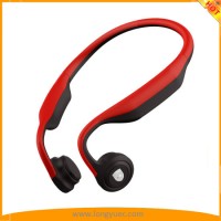 New Bone Conduction Headphone Bluetooth V4.2 Sweatproof Sports Headset (red)