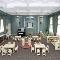 Nordic Style Series Kindergarten Classroom Kids Daycare School Wooden Furniture Designs