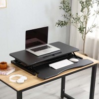 Height Adjustable MDF Computer Standing Desk with Retractable Keyboard