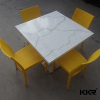 Artificial Marble Stone Restaurant 4 Seater Dining Table