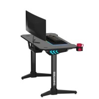 Home Office Table Z Shaped Tempered Glass Writing Table Computer Desk